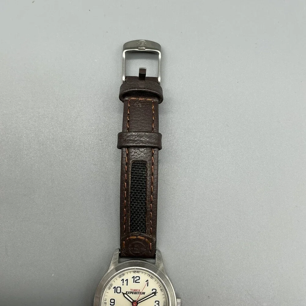 Timex Expedition Indiglo Womens Watch 25mm Brown Leather Strap New Battery